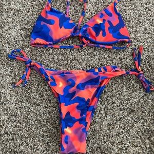 Mixed colors purple/ burnt orange & blue